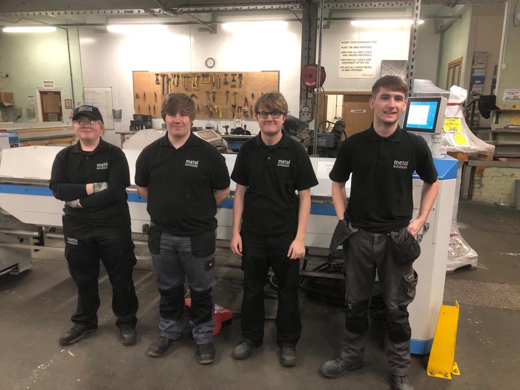 JohnfloodJohn's tweet photo. Meet our 2021 apprentices; Helena, Kye, Deacon &amp; Max. Well done to you all for making such a great start this year ✅ Metal Solutions are investing in people #metalsolutions https://t.co/9LEj3kj1RR