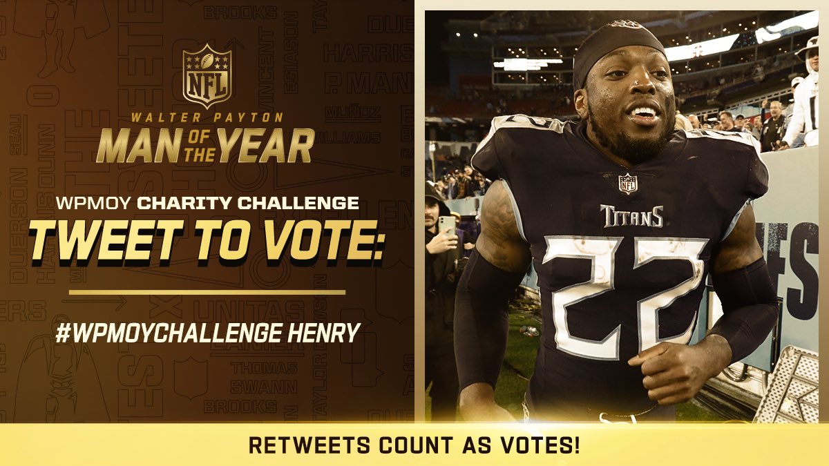 The 🐐 @KingHenry_2 is our Walter Payton MOTY! Every retweet this gets counts as a Vote towards the king taking the crown! #WPMOYChallenge HENRY!!