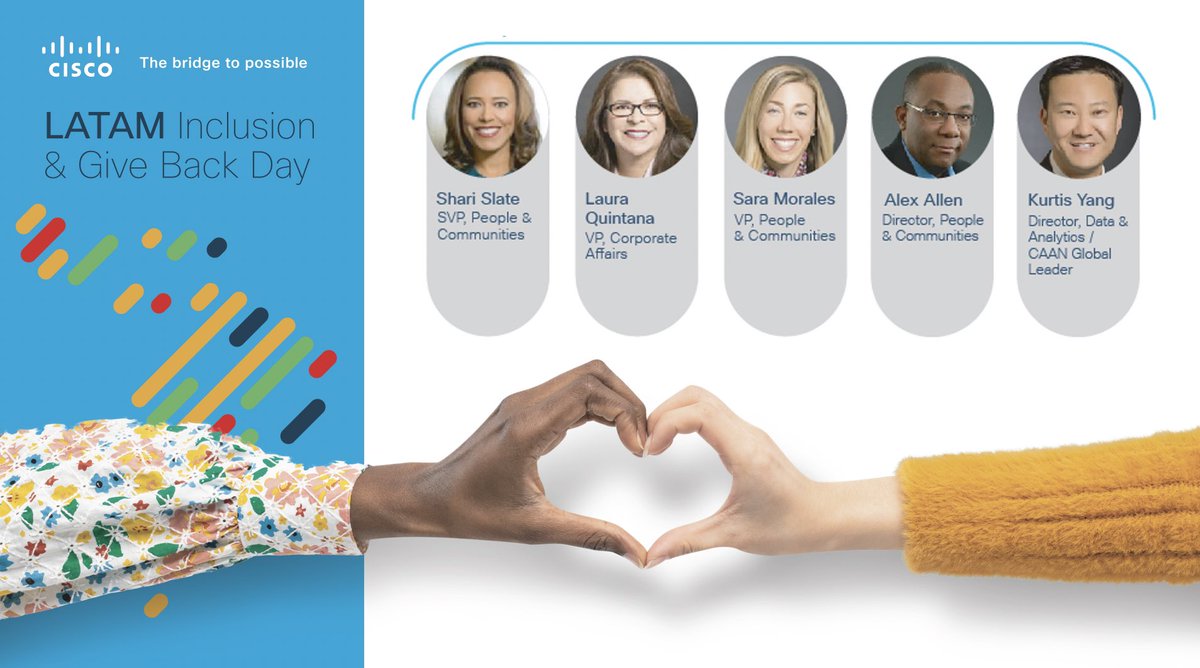 Laercioabq's tweet photo. Wonderful experience hosting these great @Cisco Leaders to share ideas and experiences in our @CiscoLatam Inclusion &amp; Give Back Day. Thank you @s_slate90, @LauraMQuintana, @saraannmorales, @alallen9 &amp; @kurtskii for your continued support in so many powerful ways. 
#ProudToBeLatam https://t.co/tNqpX2JMgq