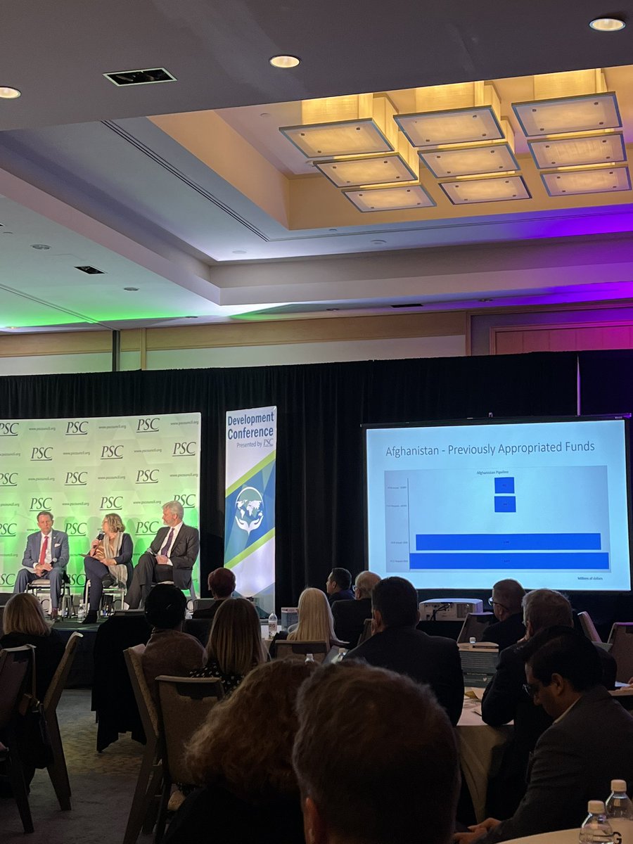 AileaSneller's tweet photo. USG assistance funding earmarked for Afghanistan will likely be reabsorbed and reprogrammed in the near term, says Kate Eltrich of KAE Strategic in the View From the Hill panel discussion #PSCdev21 @PSCSpeaks @1977Creative https://t.co/egvW5tPPaJ