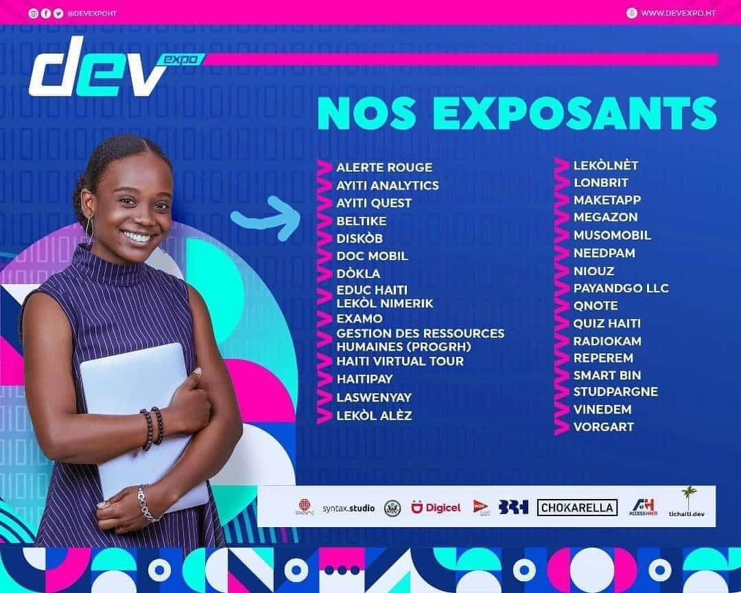 KatagmaTIC's tweet photo. 5 platfòm nan domènn edikasyon ap nan #DevExpoHT2021 an nan karibe hôtel le 11 desanm.       #EducHaïtiLekòlNimerik 
#ExamO
#LekòlAlèz 
#QuizHaiti
#LekòlNèt https://t.co/4n2BkfKKjo