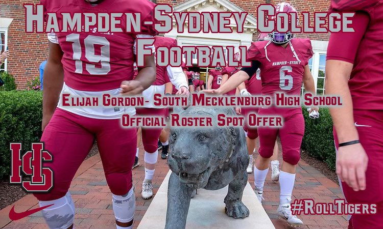 After a great talk with <a href="/Coach__Talbert/">Coach Talbert</a> I blessed to receive an offer Hampton-Sydney college <a href="/SM_FBRecruiting/">South Meck HS Football Recruiting</a> <a href="/CoachJEvans12/">Joe Evans</a>