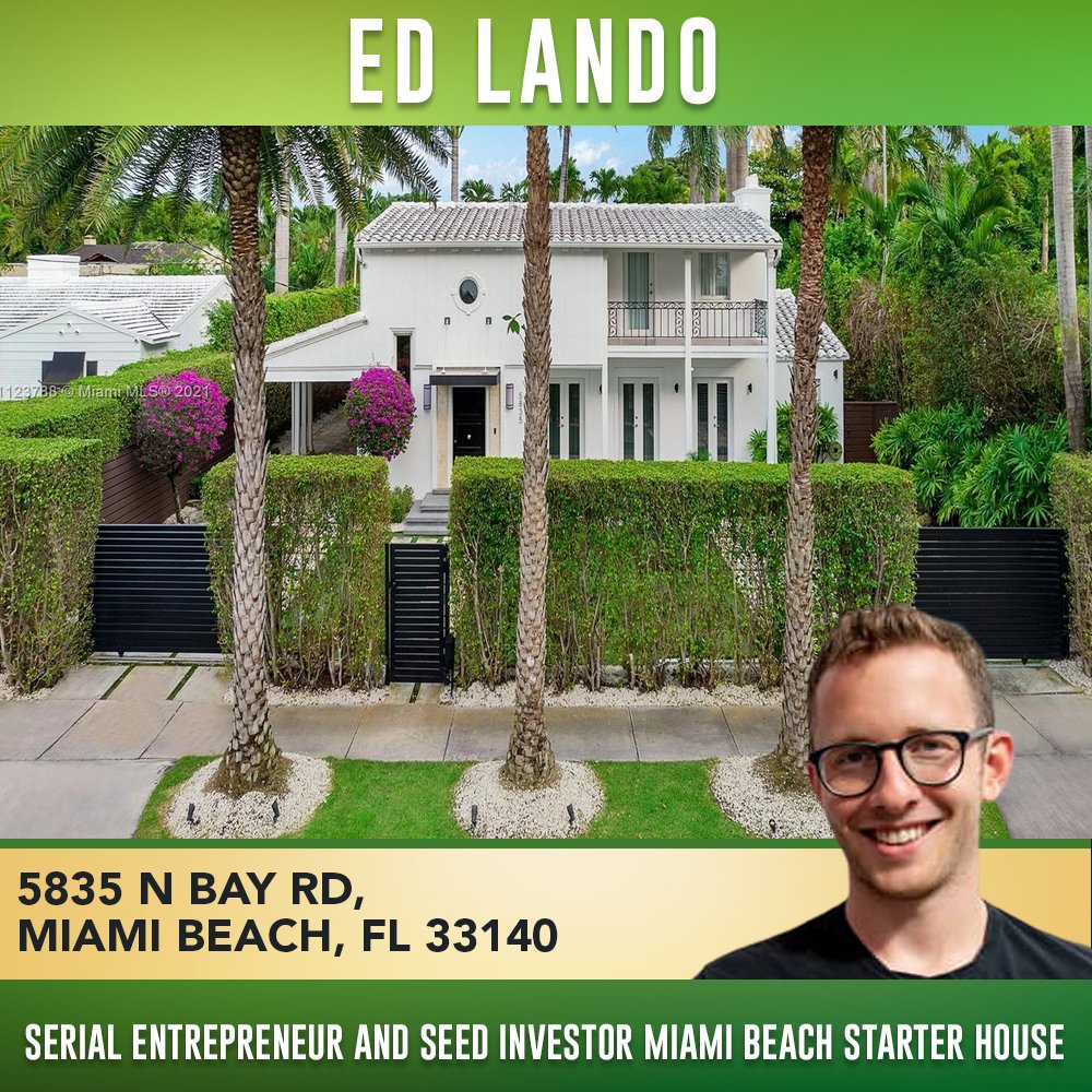 LowellVanderblt's tweet photo. #CelebrityRealEstate
Serial Entrepreneur and Seed Investor #EdLando Seeks $4 Million for Miami Beach Starter House

The four bed, four bath home was recently renovated to incorporate today’s high-end amenities, such as a chef’s kitchen with Wolf https://t.co/UDmbb7NO14
