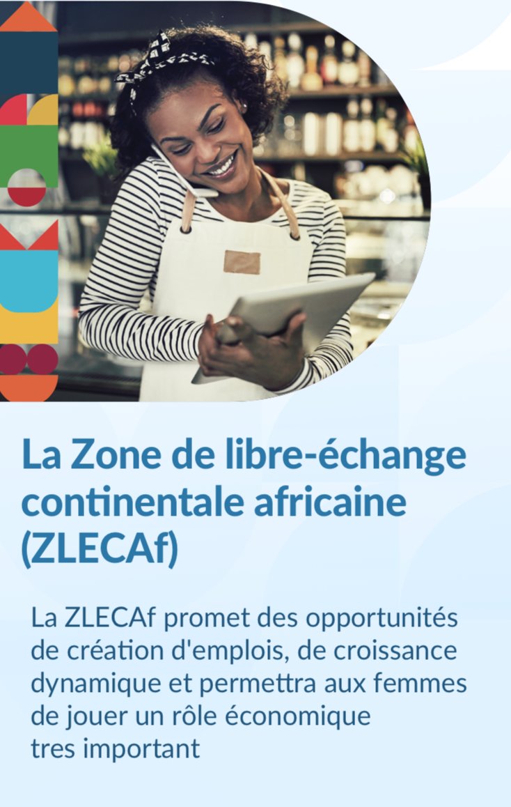 ECA_SRO_EA's tweet photo. La ZLECAf promet des opportunités de création d'emplois, de croissance dynamique et permettra aux femmes de jouer un rôle économique important.

@MinCommerce 
#implementingAfCFTA 
@ATPC2 https://t.co/IPbR6wnTMZ