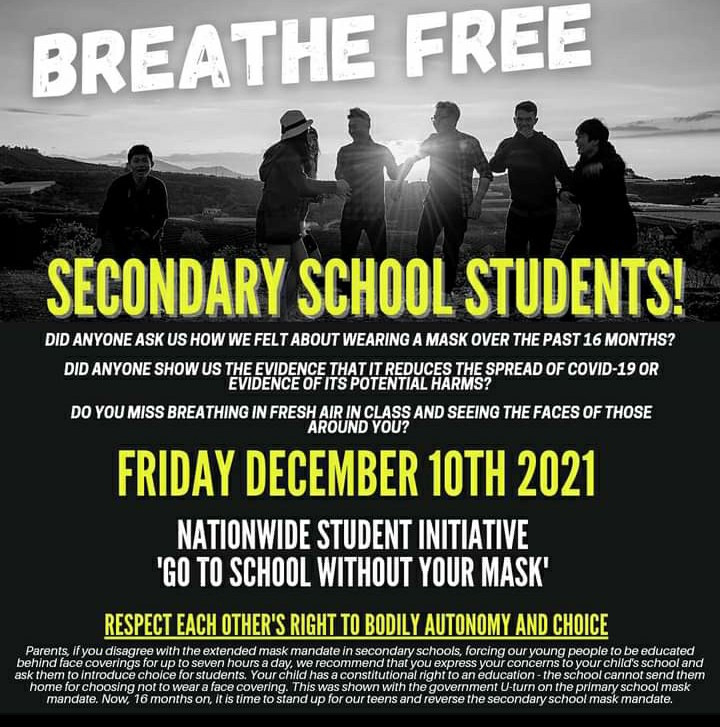TeenHeard's tweet photo. SECONDARY SCHOOL STUDENTS, YOU HAVE THE POWER 🙏💜

@FatEmperor @Dempz8 @GraTire @HealthFreedomIE @FrontlineFree @IrishSecondary @RedpillEire 
@GraceAnne_kelly @KoletteOfficial 
#ProtectOurChildren
#LeaveOurKidsAlone https://t.co/vCBFsTuRK9