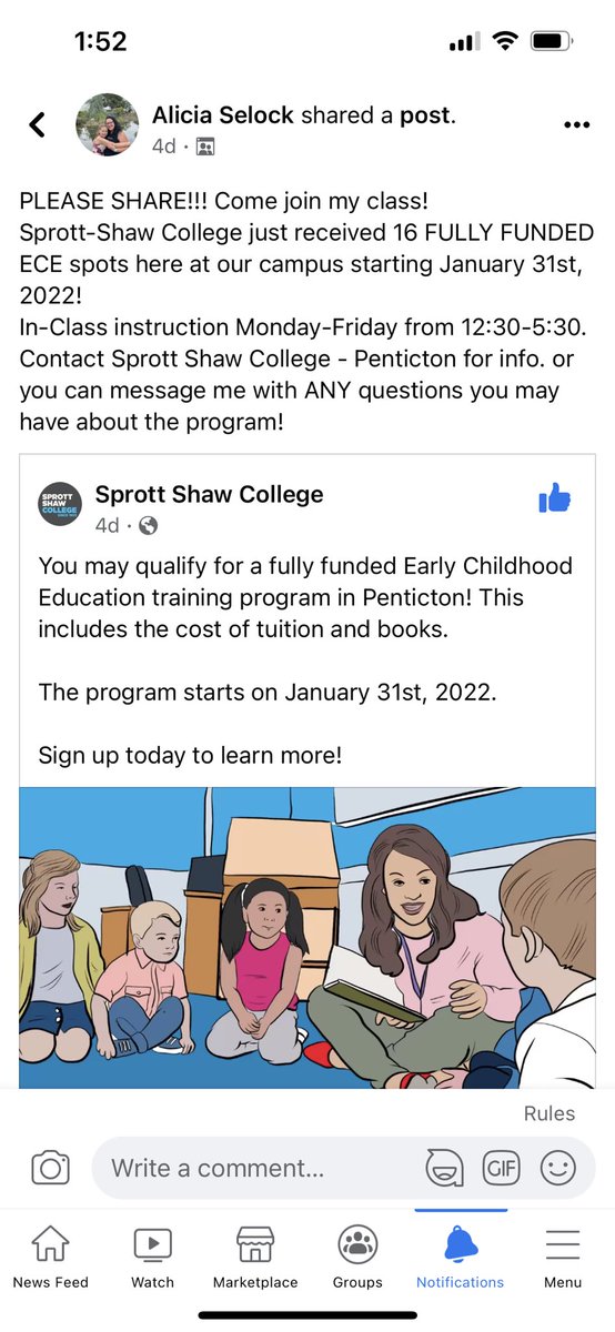 Any aspiring Early Childhood Educators in the Penticton area? This may be of interest. Please share to help address the chronic daycare shortage in the south Okanagan. #childcarecrisis