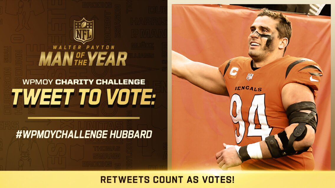 samajp32's tweet photo. Make sure y’all vote for my guy @Sam_Hubbard_ https://t.co/dbNGKmwH7a