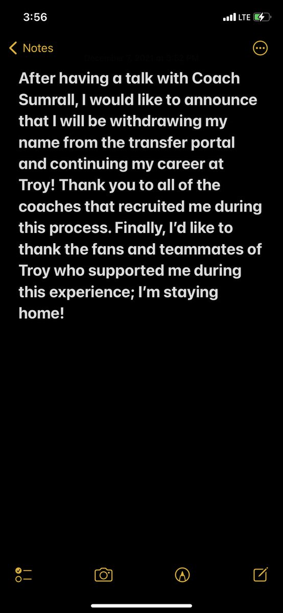 Stayin Home🙏🏾<a href="/TroyTrojansFB/">Troy Trojans Football 8x⚔️</a> <a href="/CoachJonSumrall/">Jon Sumrall</a>