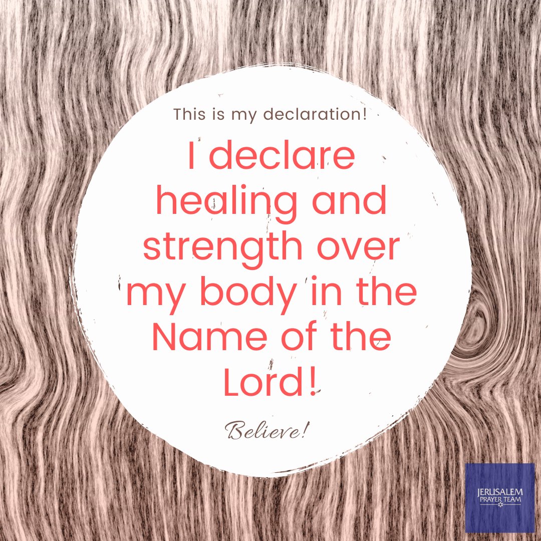 jerusalemprayer's tweet photo. I declare healing and strength over my body in the Name of the Lord!
#Believe #ThisIsMyDeclaration https://t.co/MPITLgpMFK