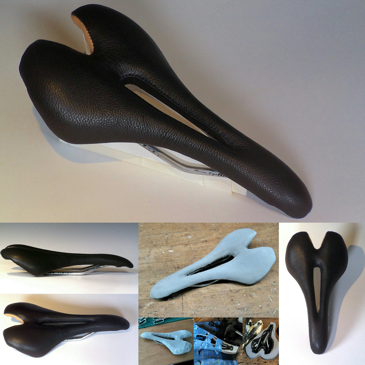 ShepherdPMyers's tweet photo. Recovered a @iamspecialized Toupe including putting new foam on it #saddle #shepherdmyers #art #sculpture #artist #sculptor #scienceart #bicycling #bicycle #bikeseat #cycling #velo #bike #bikesaddle #leather #recycling #upcycling https://t.co/cz830V1e61