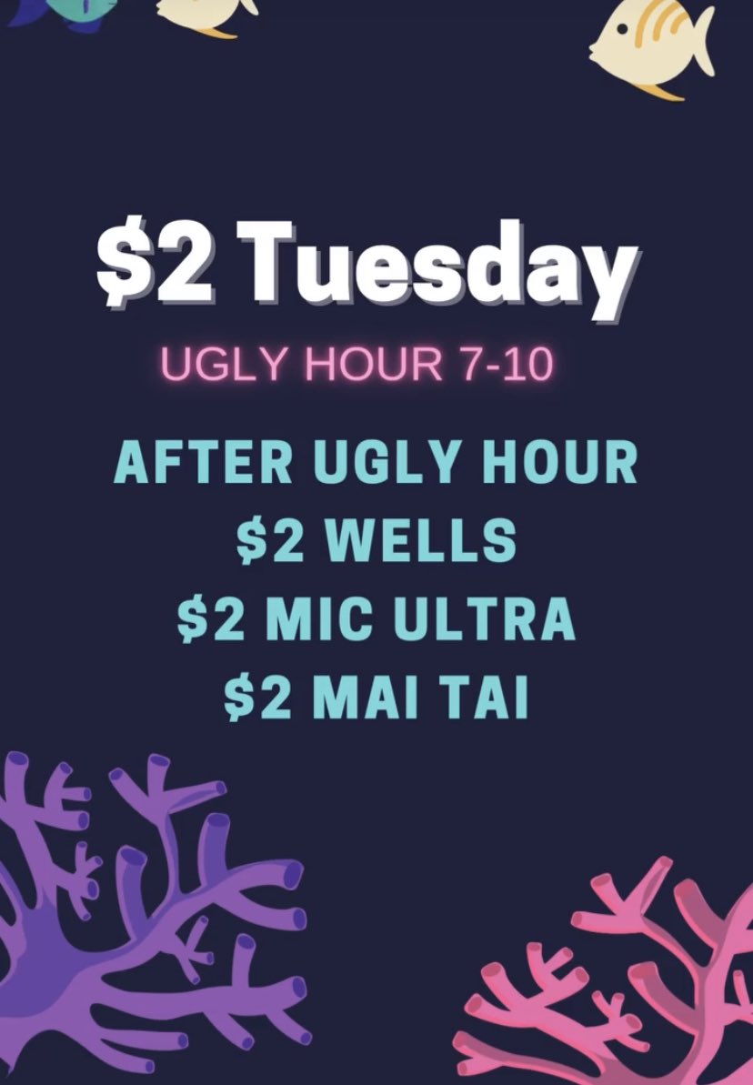 UglyTunaSaloona's tweet photo. $2 Tuna Tuesday! https://t.co/5yvZ25lFXz