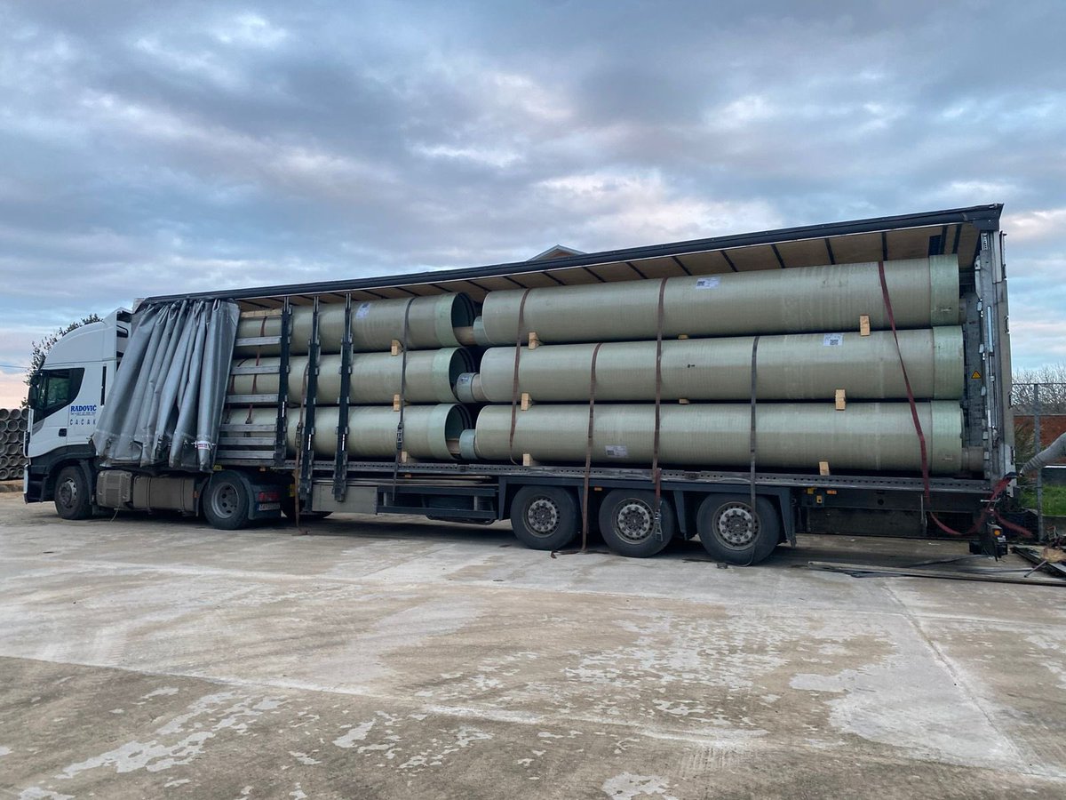 EndrinGjipali's tweet image. Unloading #GRP #pipes. 

#SpigaSRL #IdrometSiderSRL #Rorex