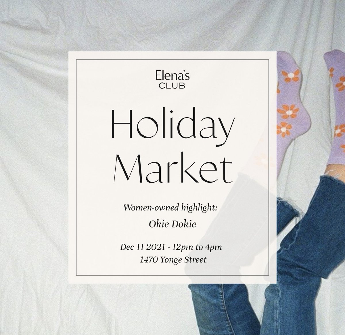 ElenasClub's tweet photo. OKIE DOKIE is a Canadian accessory brand owned by sisters, Rebecca &amp; Cassie Kaiser. They are guided by the principle that your accessories complete every look. Rebecca &amp; Cassie bring together carefully chosen socks to make every outfit your sickest yet.  https://t.co/p7pPmBj5kh https://t.co/9lYT0krbWT