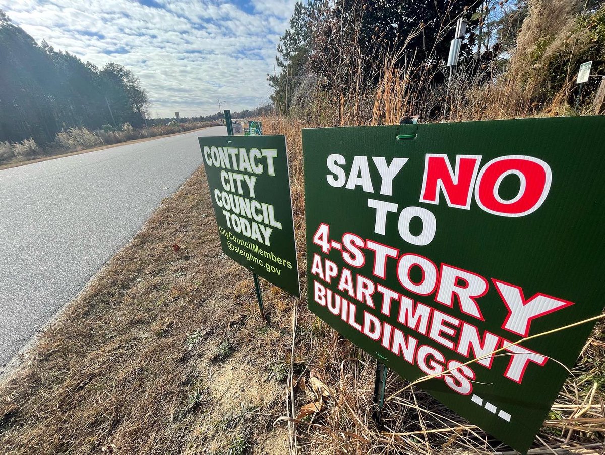 MattTalhelm's tweet photo. ON @WRAL AT 6: Opposition is growing to stop a rezoning that would allow a 4-story complex w/ 375 apartments on land bordering Horseshoe Farm Nature Preserve in #Raleigh. I’ll show you what they’re doing to send a message to @raleighgov city council before a hearing tonight. https://t.co/VecDjB1TT1