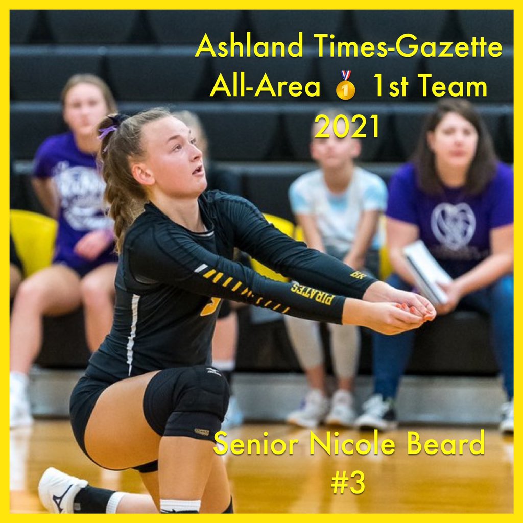 Congrats to Senior <a href="/Nicole_nb8/">Nicole Beard</a> being named to the Ashland Times-Gazette All-Area Teams! #AimHigh #WeAreBR #BRVB21
