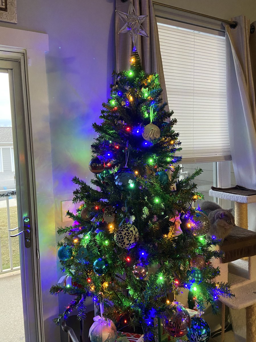 Downsized the tree this year. AT&amp;T pride really stands out with less decorating space😄