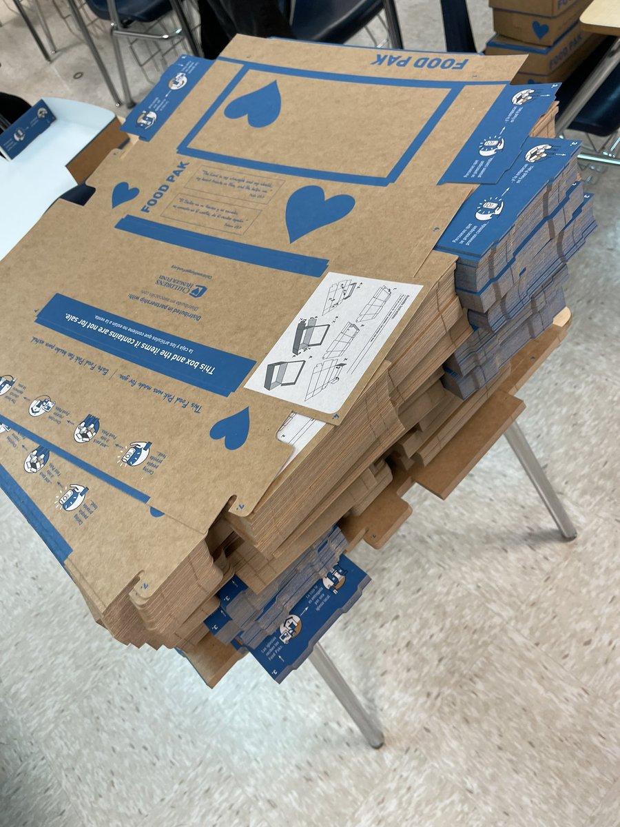 CTJNHS's tweet photo. Items donated and 600 boxes folded for Childrens Hunger Fund! #theneisdway #everyonecounts #jaguarpride https://t.co/k8Dk2spsSZ
