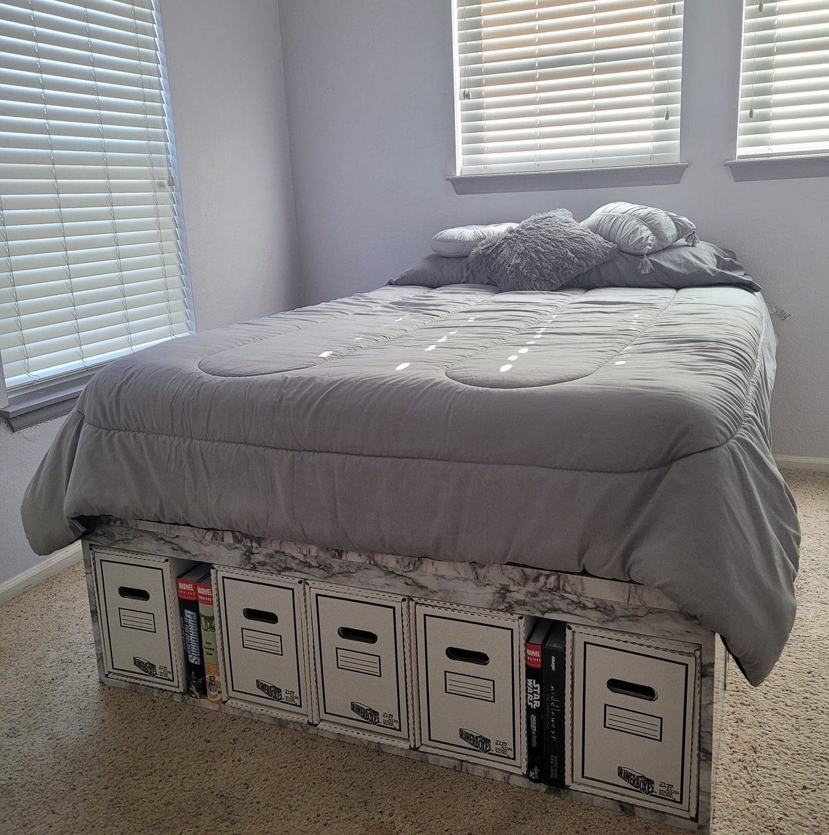 DrawerBoxes_'s tweet image. And it’s complete! If you guessed it was a bed you’d be correct! This was a great build done by a friend of ours. What would you build with your #DrawerBoxes? #comics #comicbook #comicbookstore #comicbookboxes #comicbookcollection #comicboxes #comicbookcollector #comicbooks
