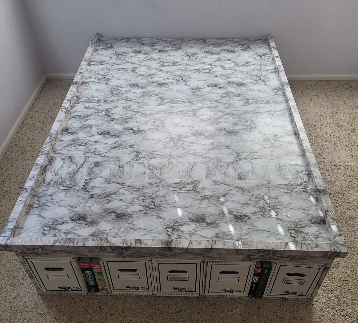 DrawerBoxes_'s tweet image. And it’s complete! If you guessed it was a bed you’d be correct! This was a great build done by a friend of ours. What would you build with your #DrawerBoxes? #comics #comicbook #comicbookstore #comicbookboxes #comicbookcollection #comicboxes #comicbookcollector #comicbooks