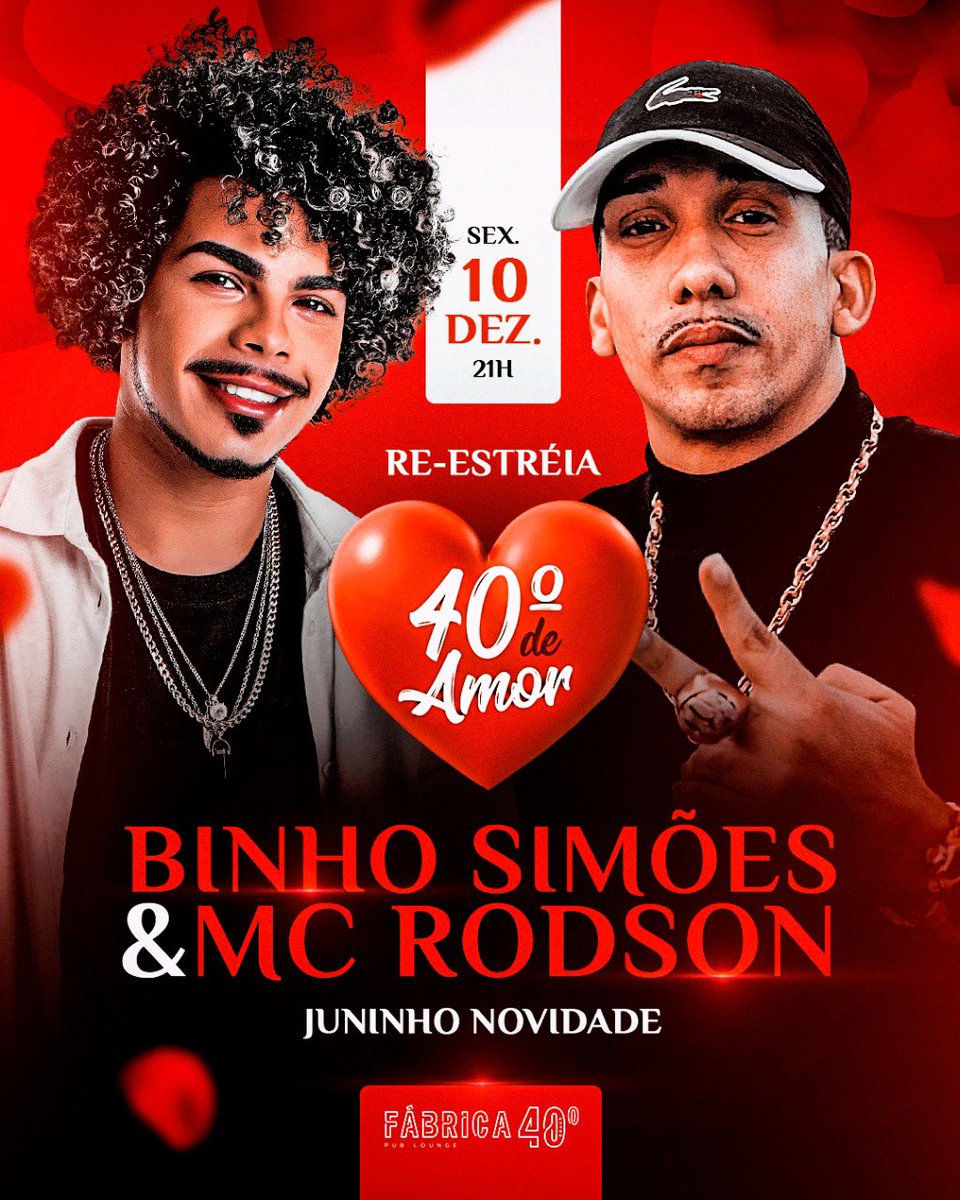 Cheffin_Paraiso's tweet photo. SEXTA FEIRA AGORA TEM MC RODSON + BINHO SIMÕES NA FÁBRICA 40 GRAUS, ÚLTIMOS CAMAROTES SÓ CHAMAR 🥵💥 VAI SER FODAAAAAAAAAAA 🔥😜 https://t.co/ox6xo6P1cz