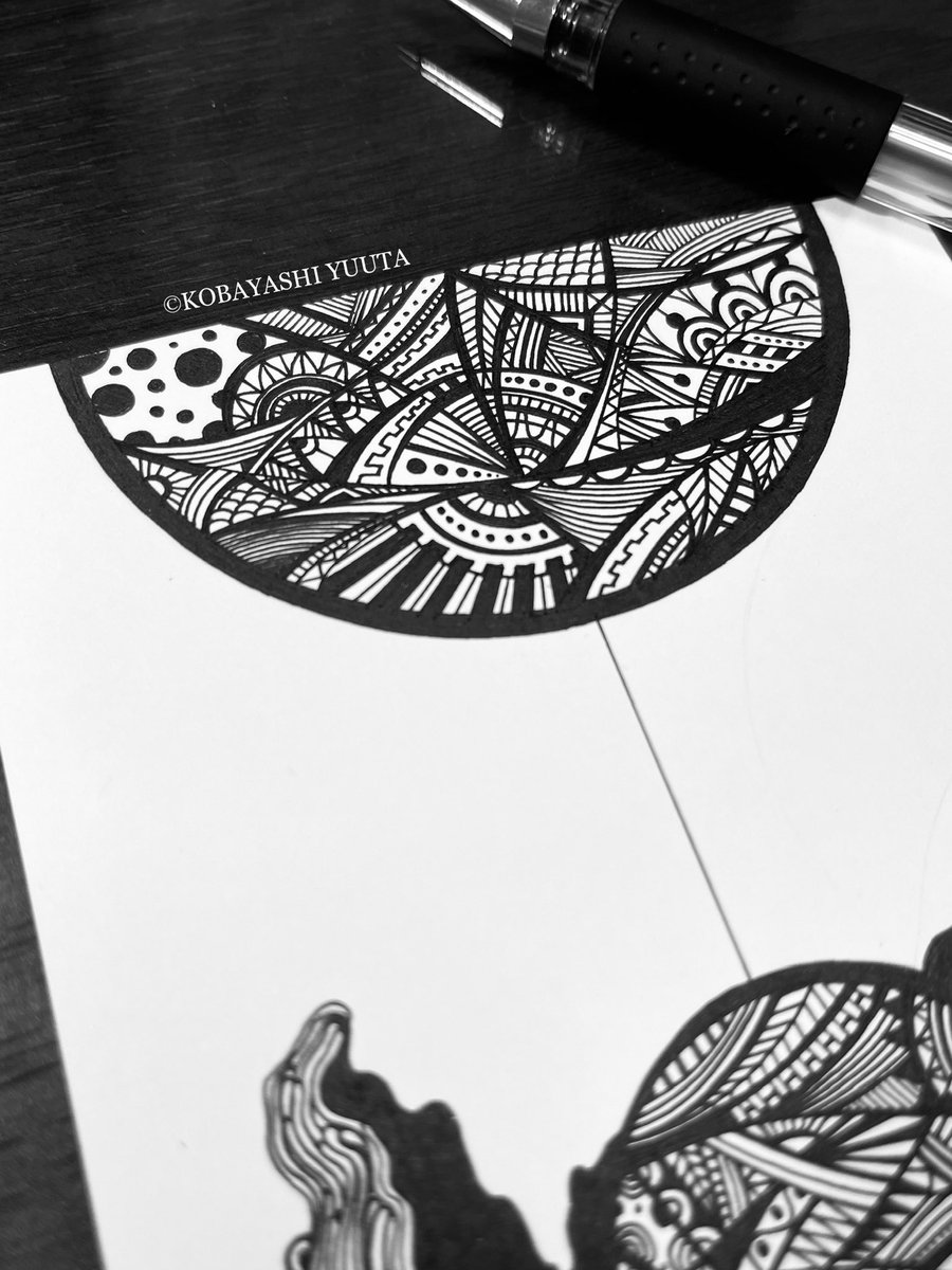🖼本日の抽象画🖼 #抽象画 #ペン画を流してペン画民