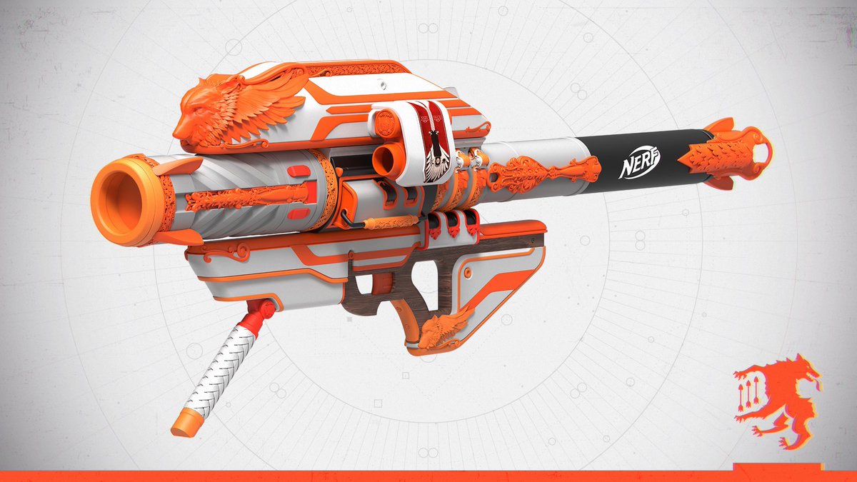 01_Rainer's tweet photo. @thevrpisti @thevrjani erősen gondolkodtam egy NERF beszerzésén a bemutató videótok óta, erre szembe jön ez… DESTINY 2 limitált nerf rakétavető 🤯🤯 a csábítás mértékét nem tudom szavakba önteni… https://t.co/Ow3ye2kECy