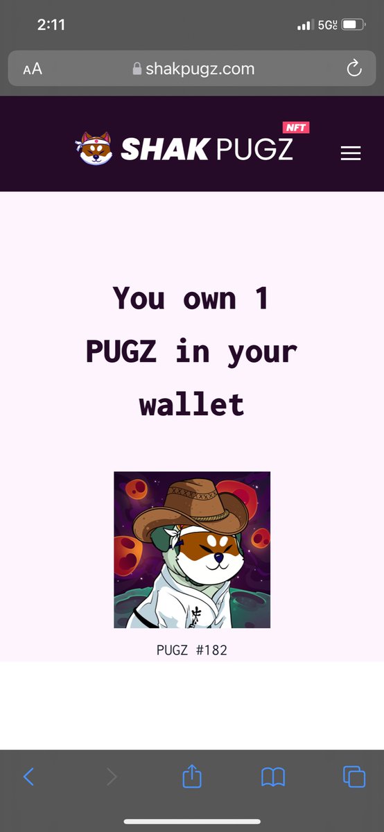 Base1Crypto's tweet image. Got my Masked Pug!! @ShakitaInu @SHAKPUGZNFT
