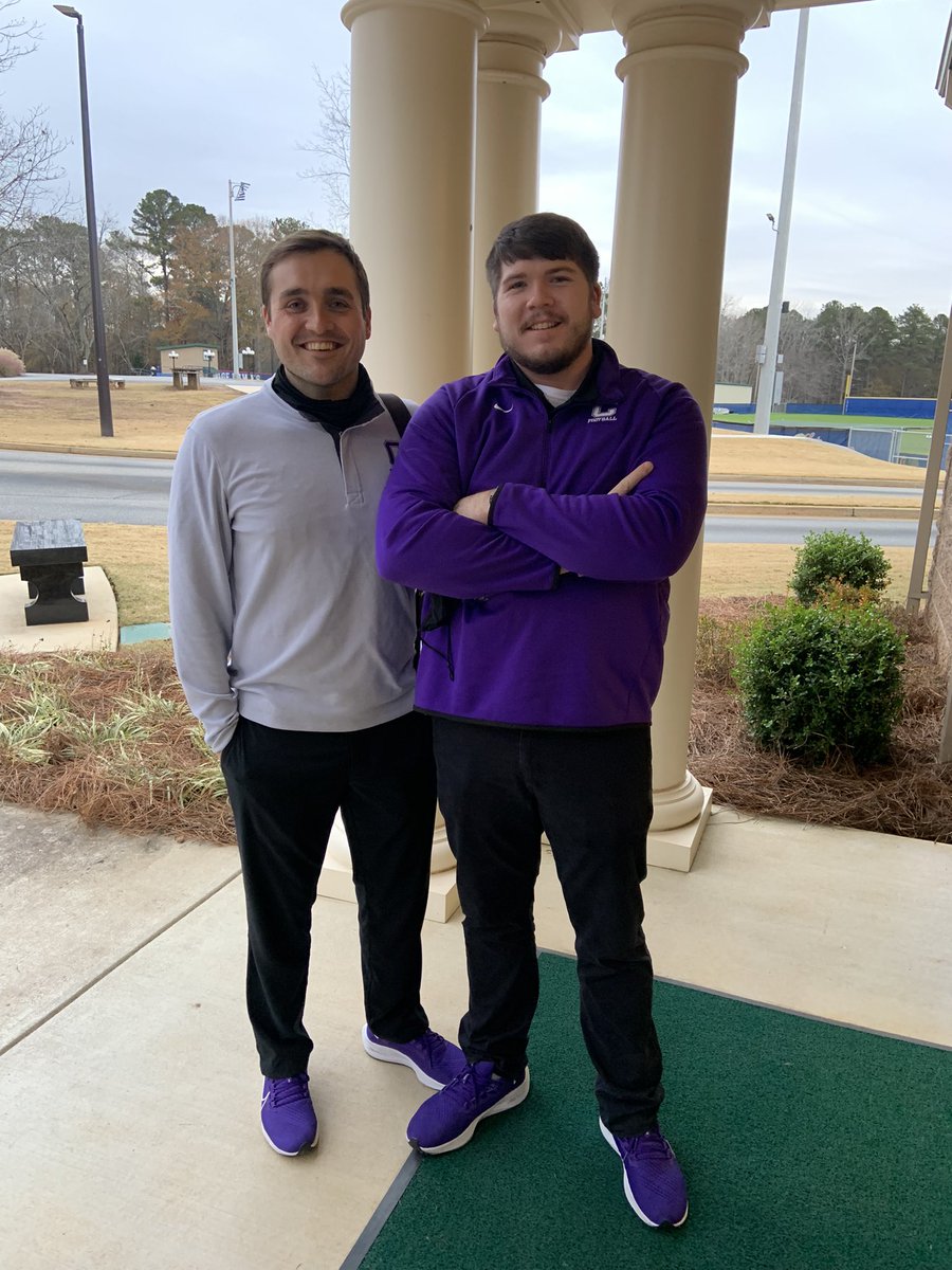 Appreciate <a href="/Coach_Fielding/">Trent Fielding</a> and <a href="/CoachBenBurns/">Ben Burns</a> from Capital University for stopping by to see all our BALLERS❕

#ProtectTheNest🔴🔵𓅓