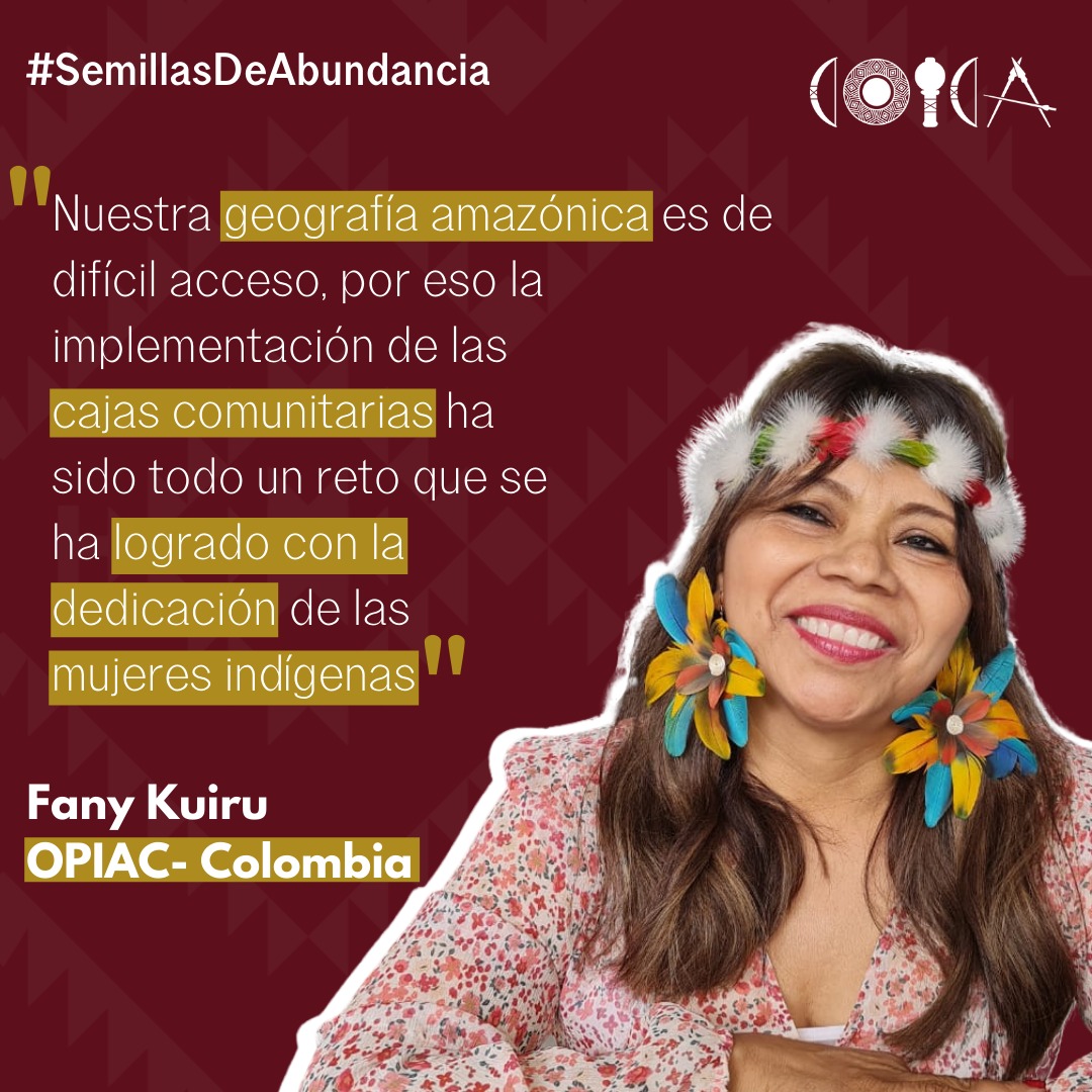 coicaorg's tweet photo. #CAJASCOMUNALES l Desde las voces de las lideresas indígenas de la cuenca amazónica, el proyecto  “Semillas de Abundancia”, ha permitido fortalecer las economías propias a nivel regional a través de un proceso de financiamiento de emprendimientos de mujeres indígenas. https://t.co/LrW0hDwFe7