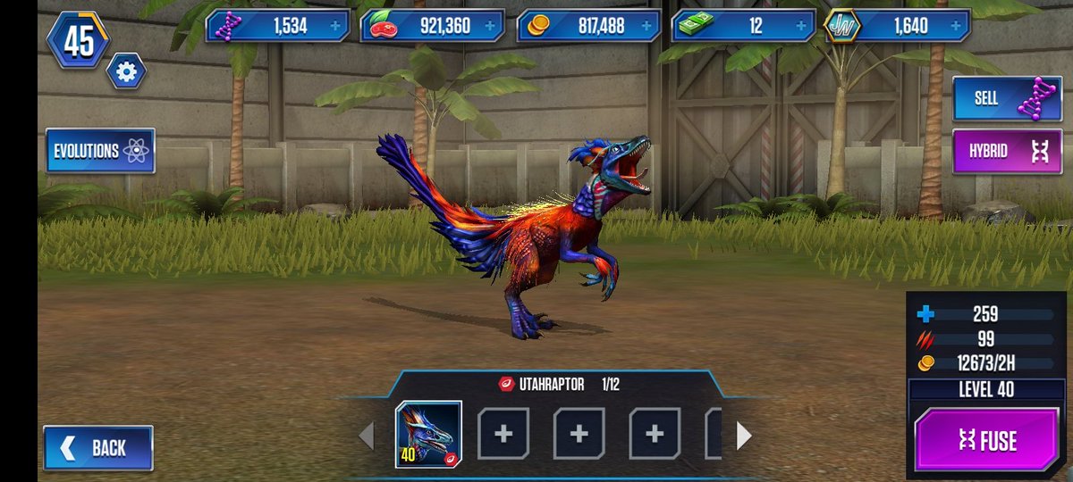 Zedaxly's tweet photo. @JWorldTheGame I got the dino at lever 12 or 20 i thing? ok here https://t.co/oW5Z7HECVb
