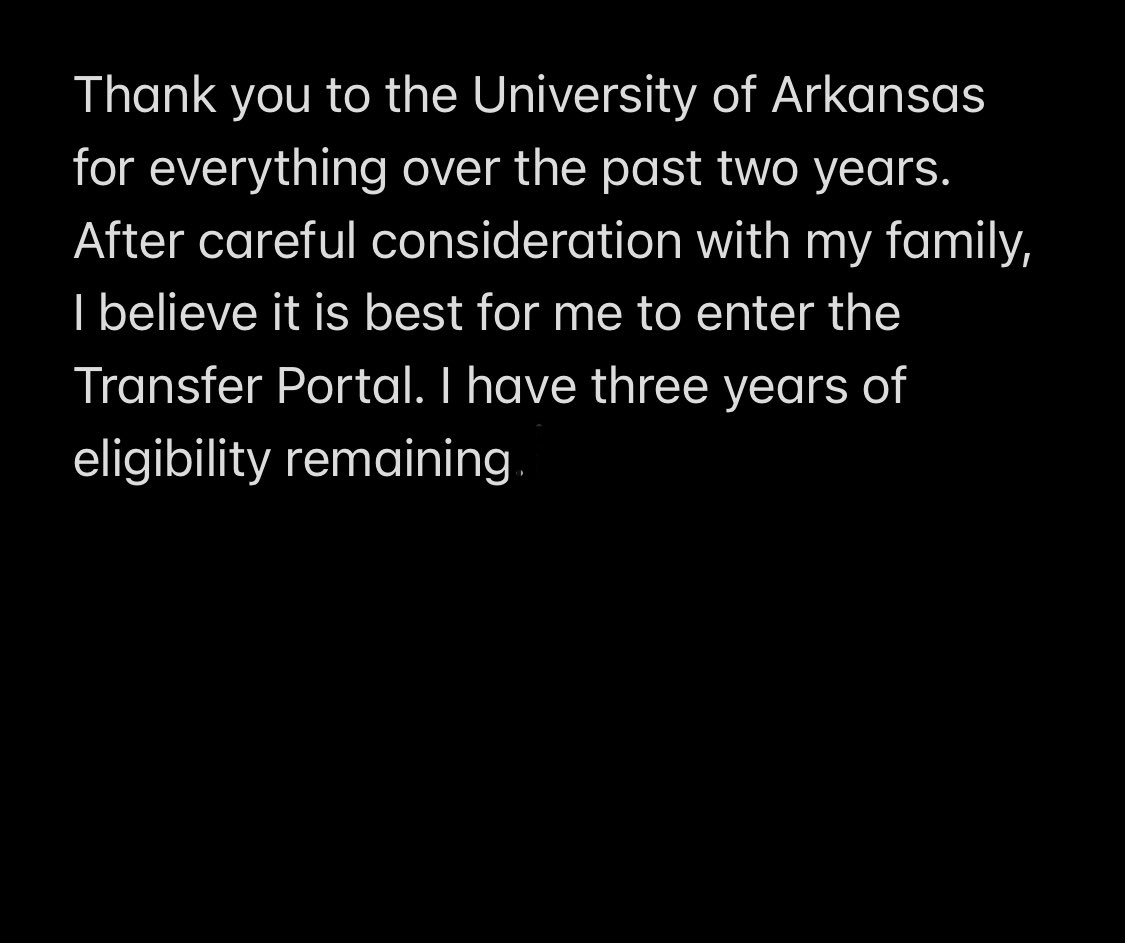 vito_calvaruso's tweet photo. Thank you Arkansas! Looking for a new opportunity. https://t.co/r06HNz8bya