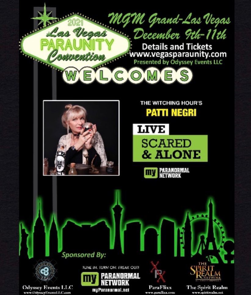 PattiNegri's tweet photo. #repost @myparanormalnetwork
・・・
You’re caught up on #TheWitchingHour #podcast and love seeing @patti.negri on #ScaredAndAlone, #GhostAdventures and #FlippingOut… how about meeting her and several members of #myPN’s #ParanormalPanel at #LasVegasParaunity this weekend! https://t.co/abApP9UcYM