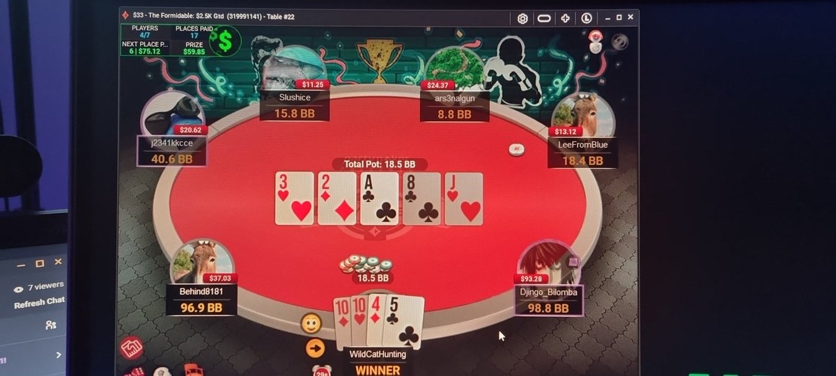 wildirishcat's tweet photo. Hunters live FT 33 formidable 1st stream back #WCP #mixedgamemovement #inthehunt @partypoker #wildcathunts #4cards we are live https://t.co/Fpo1nbNW6S