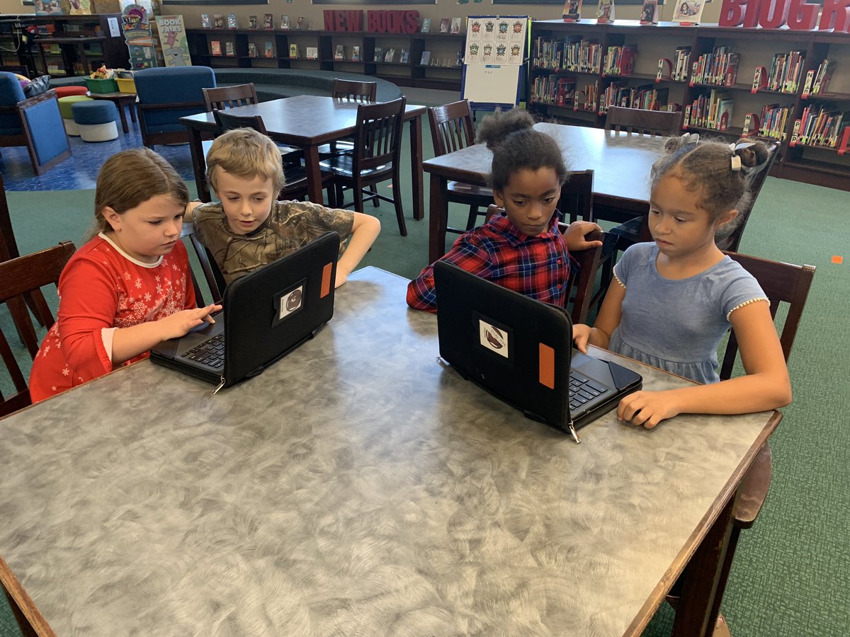 bristowlibrary's tweet photo. Lots of coding collaboration in the library today! @bristowelem #ThisisBristow #wcpscodes #HourofCode2021 https://t.co/AYlIQoXHE1