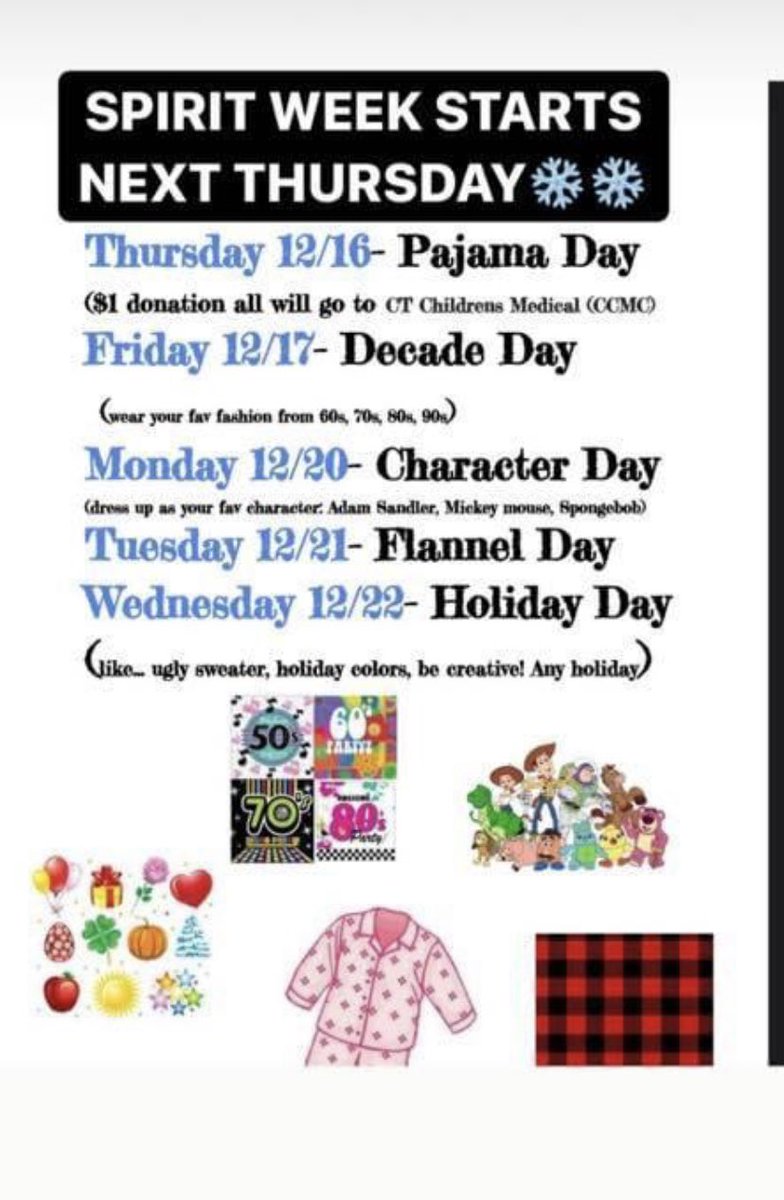 mrsgaleforan's tweet photo. Spirit Week Info! 🦁 https://t.co/hT9XFJXEsX