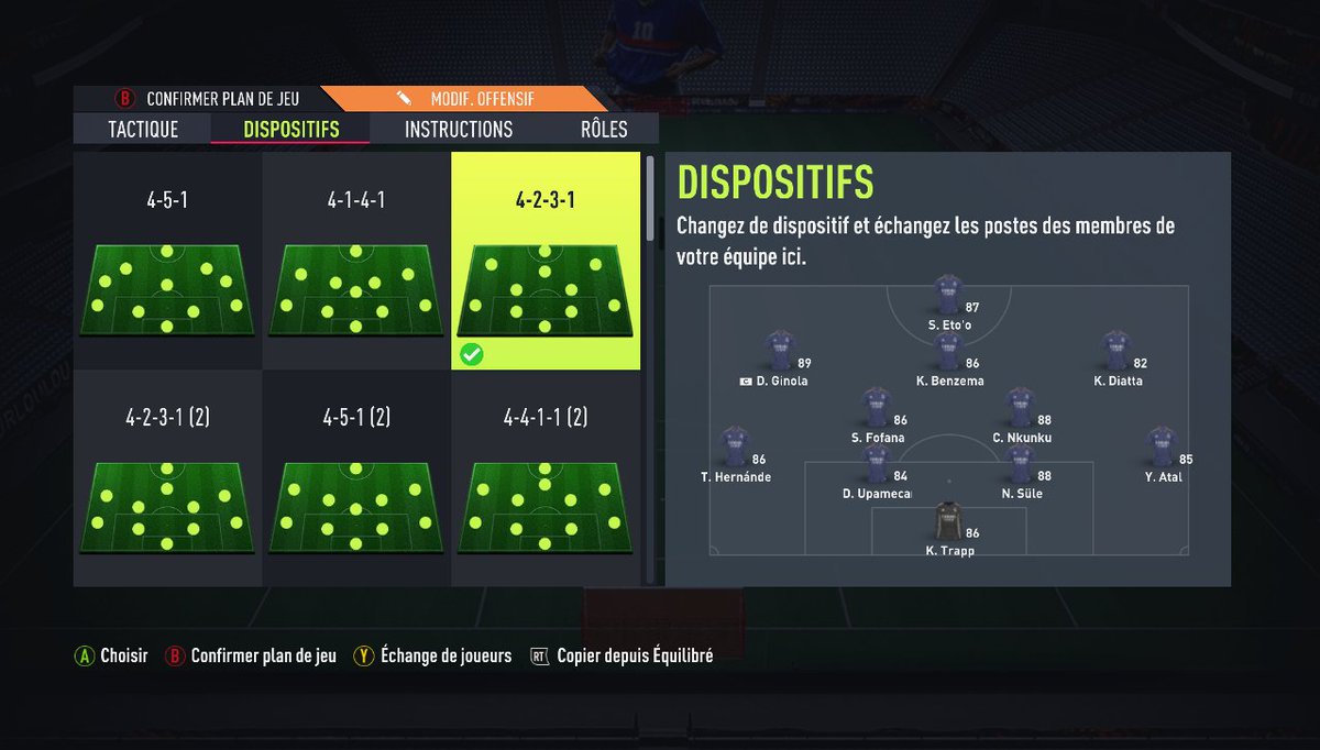 AntoBalusson's tweet photo. @TwinsFifaHD Yo les twins,
Voici ma team full spécial ( Ginola, Eto'o et les sbc invendables )
Je joue en 4-2-3-1 in game avec benzema en 10.
J'ai 380k de coté pour l'améliorer ou pour les futurs events.
Div 1 rivals et rang 2 fut champ.
Continuez vous êtes les bosssssss. https://t.co/XKWQ80cynj