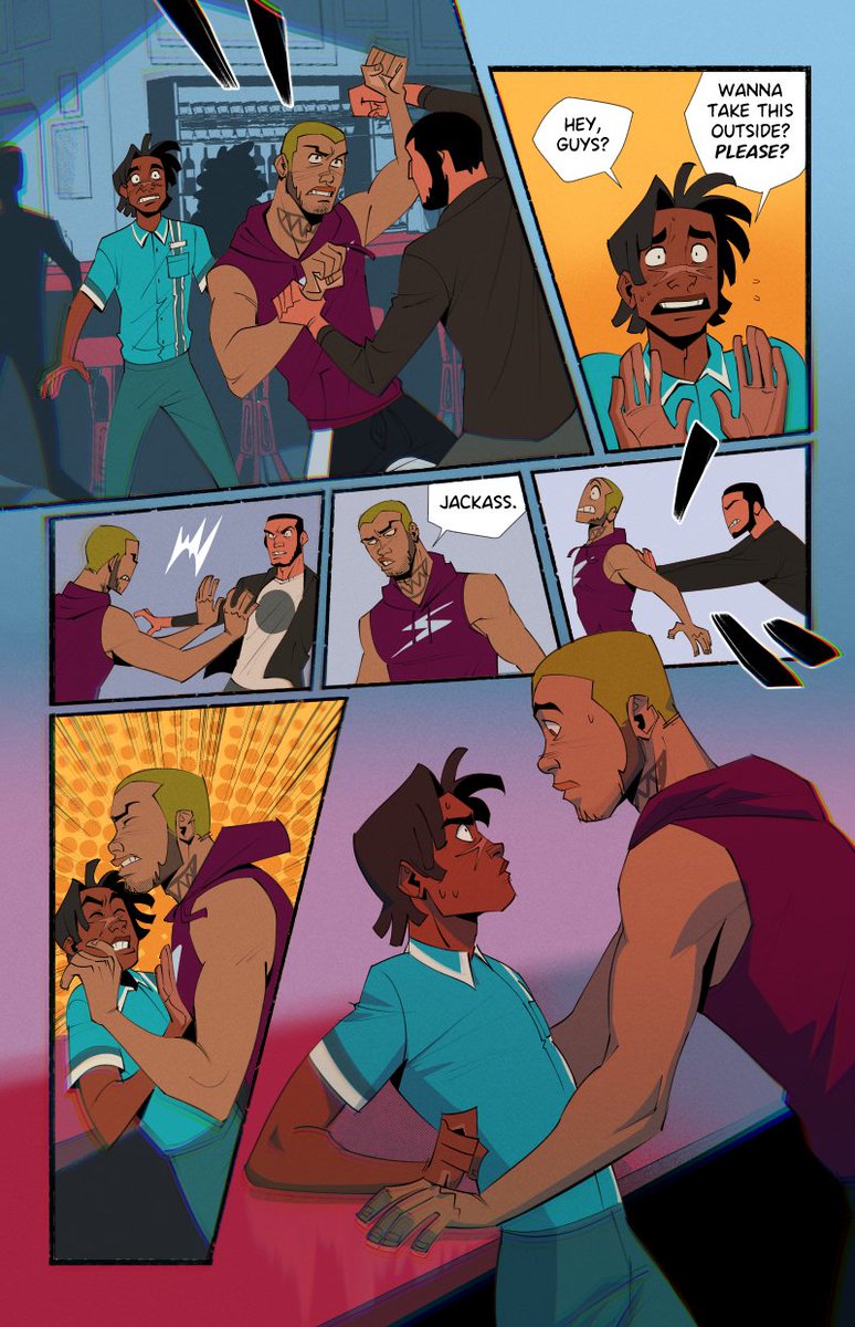RIDEorDIEcomic's tweet photo. RIDE OR DIE is an ongoing Black LGBT webcomic about Lucky and Vick who find a demonic car and join a street racing tournament to track down Lucky's missing mother!

 Updates on the 13th and 27th!

🔥https://t.co/pbJndqfaL7 
👕https://t.co/KueLtGKRP2
🔞https://t.co/I7jympPkEH https://t.co/LsVD0mSytc
