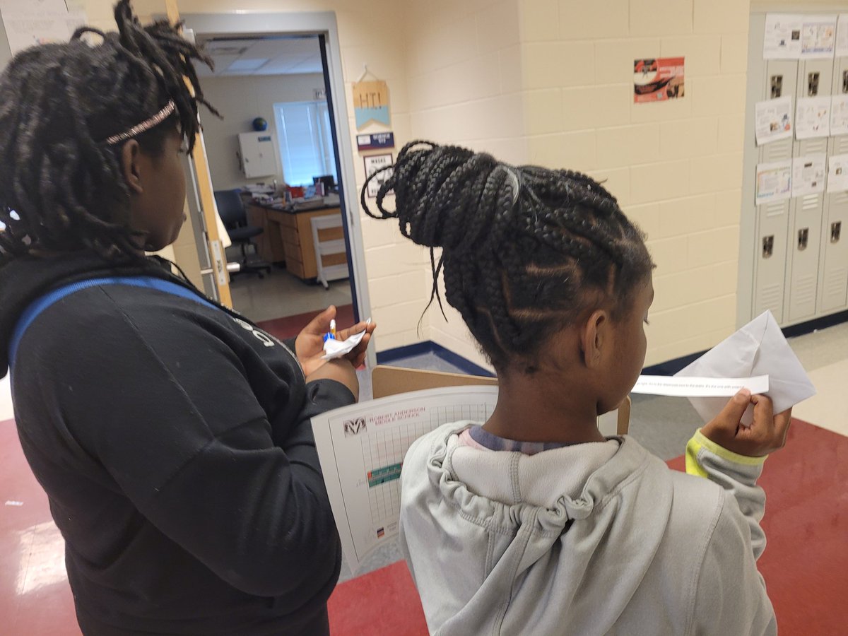 Mr. Mathis' class use clues written by 7th graders to complete a scavenger hunt and plot points. <a href="/RAMiddle_RAMS/">Robert Anderson</a> #RAMSinspire #a5instruction