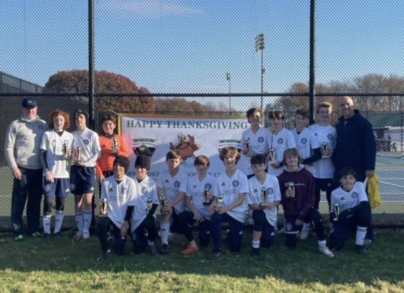 Congrats to the Medford Union U14 Boys who won the West Deptford Thanksgiving Tournament and week ago! They won in overtime on one penalty kicks 3-0. Keep at it boys!!