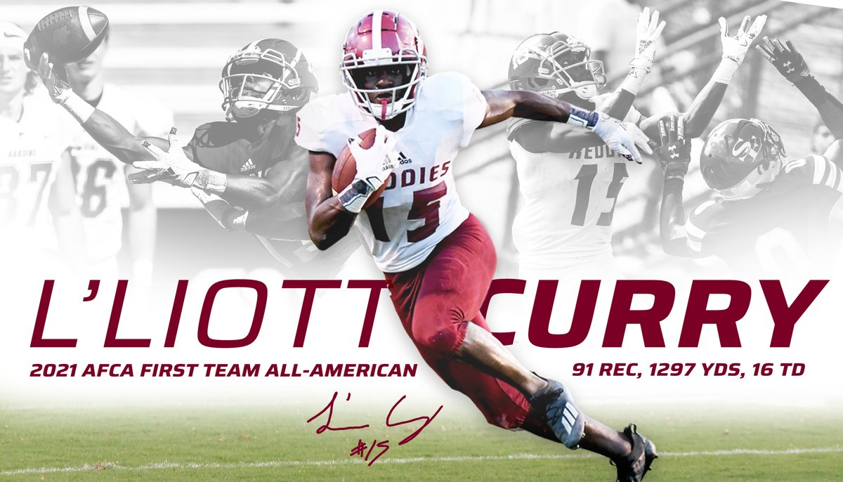 ReddiesFB's tweet photo. ⭐️ 𝘼𝙇'𝙇-𝘼𝙈𝙀𝙍𝙄𝘾𝘼𝙉 ⭐️

Congratulations to @Lliott_Curry, who was named a 2021 @WeAreAFCA First Team All-American on Wednesday morning!

L'liott is just the third Reddie 𝙀𝙑𝙀𝙍 to earn AFCA First Team All-America honors 👏

📝 - https://t.co/JUuj0LFFdO

#CodeRed https://t.co/SBUJZT2t5r