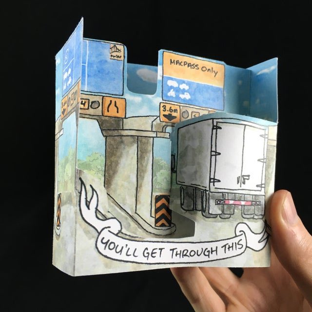 th3buck's tweet photo. @evilpez4 Halifax bridge pop-up card https://t.co/GyepKPzXOW