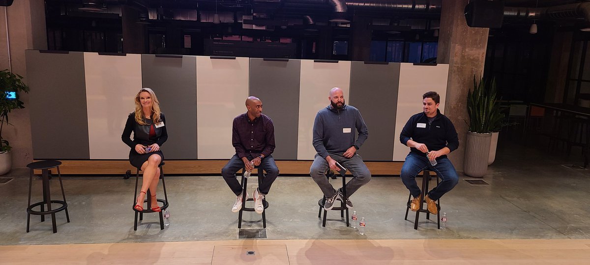 WeAreDivInc's tweet photo. Panel is set and ready to go for our Sports Tech panel @TheIonHouston!! Time to talk trends, challenges, and opportunities in our city and beyond at the intersection of sports and technology!
#HOUSportsTech
#HOUSportsInnovation
#SportsTech https://t.co/UQozAvLHzU