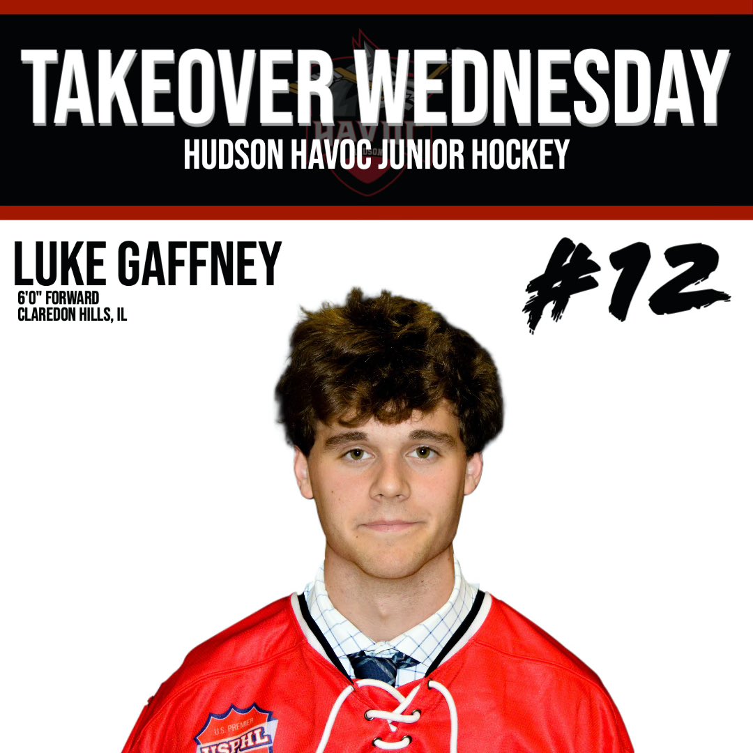 Hudson_Havoc's tweet photo. We’re excited for #12 Luke Gaffney to be on our next #TakeoverWednesday series! Be sure to follow along our Instagram & Facebook stories tomorrow to see what Gaff’s day looks like! 🏒🐺 https://t.co/43NmvujalF