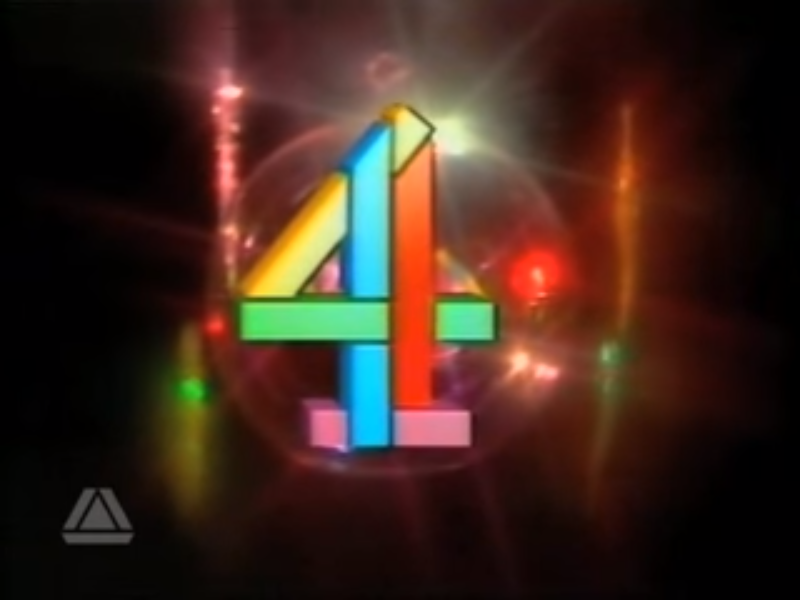 BTTEPOD's tweet photo. 1982's Christmas idents were a diverse bunch, what with BBC1 going for a very pleasant rotating snowflake confection, BBC2 having 3 very pointy Christmas trees resplendent in green and red, and ITV not really bothering. Although a new challenger appeared in the form of Channel 4! https://t.co/8wz0gp6oO6