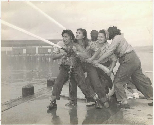 12/7/1941 — Women Firefighters at Pearl Harbor, Oahu, Hawaii #PearlHarbor80 #PearlHarborRemembranceDay #womenshistory