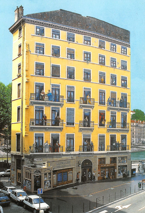 Memoire2cite's tweet photo. 69 LYON les fresques trompe l oeil de citécréation. https://t.co/tNFcVqoweX