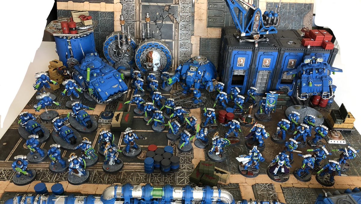 TheLilMek's tweet photo. This year i worked to โfinishโ 2 different playable forces iโd already started. I also finished the a lot more pieces for my #SectorMechanicus kill zone too. My favorite model finished was Wingnut the Stormboy Nob. #StormDragons40k #AirWAAAGH #OrkFreebooterz #Freebooterz #Eldinus https://t.co/NdENpXyhJ1