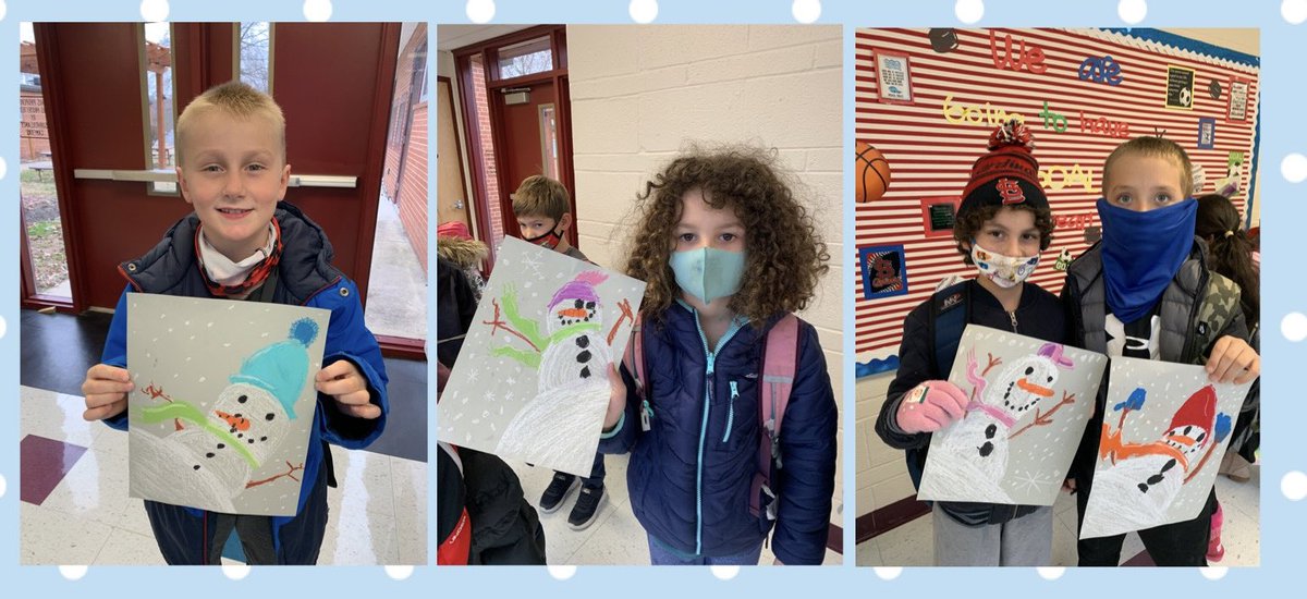 Perfect day for making snowmen in Art! ☃️ <a href="/MrBakerMO/">Alex Baker</a>