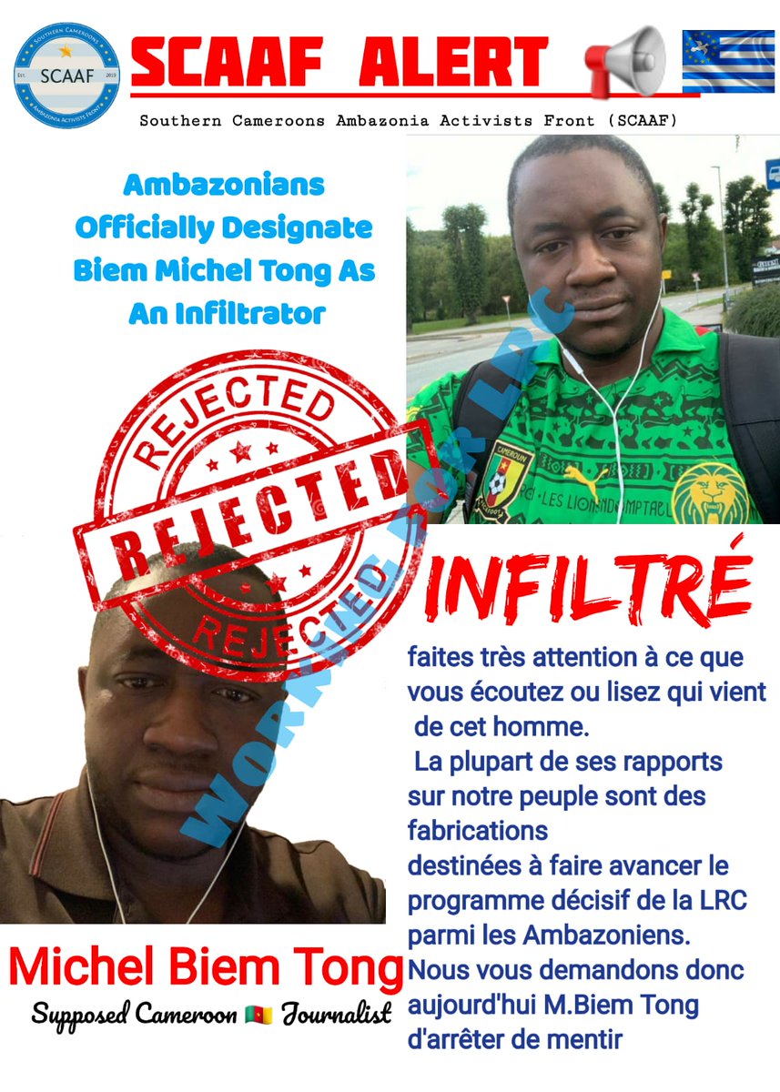 SouthernScaf's tweet photo. Southern Cameroonians should distant themselves @Michel61B Michel Bien Tong. His desperation goes beyond just seeking social media fame; it has caused deep division among Ambazonians. His disregard for civilian deaths and glorification of Cameroun's brutality speaks for itself https://t.co/wTtYI5LGuW