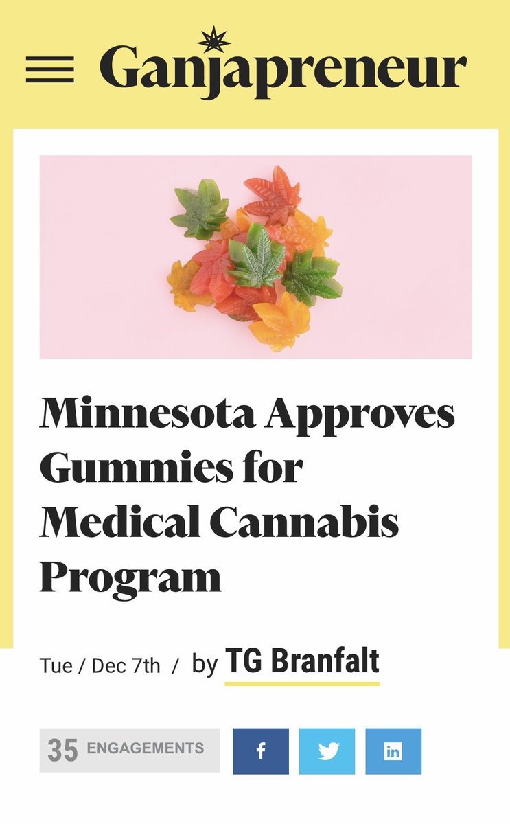 sensiblemn's tweet photo. ICYMI: Minnesota medical cannabis patients will have the option to purchase cannabis infused gummies and chews starting August 2022!!! https://t.co/R8rqa313xZ